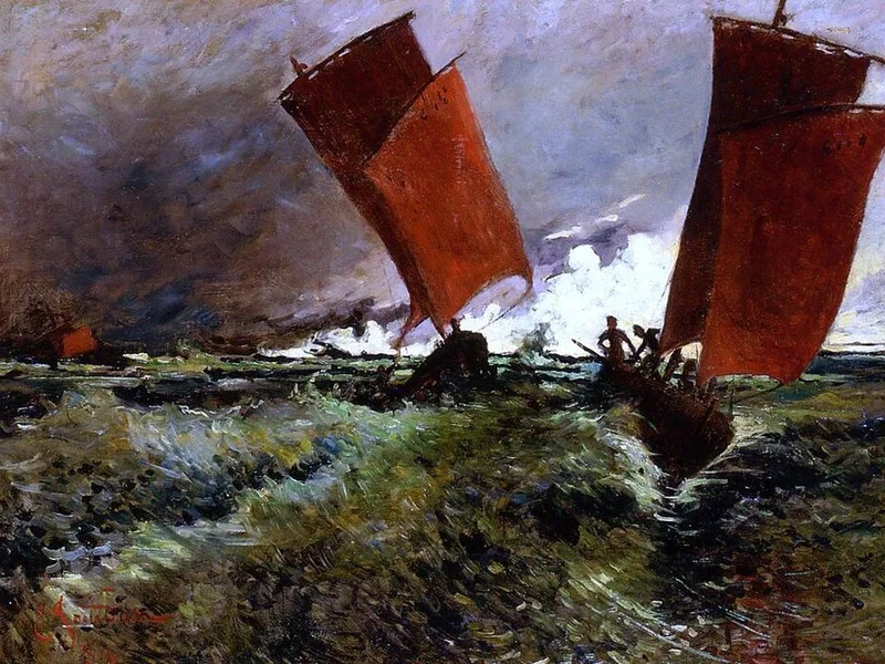 1860-Émile Jourdan - Vele rosse